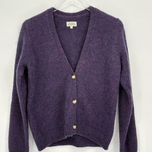 🧲 Hartford mohair  Deep Purple v neck Cardigan